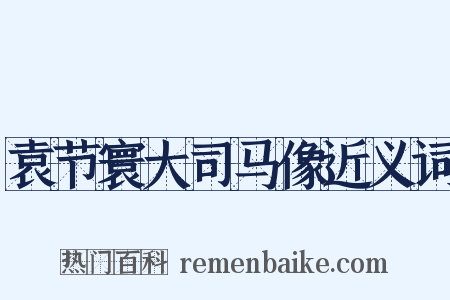 袁节寰大司马像近义词是什么意思的图片